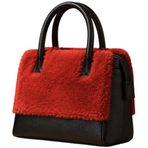 Premium Faux Fur Ladies Tote Handbag