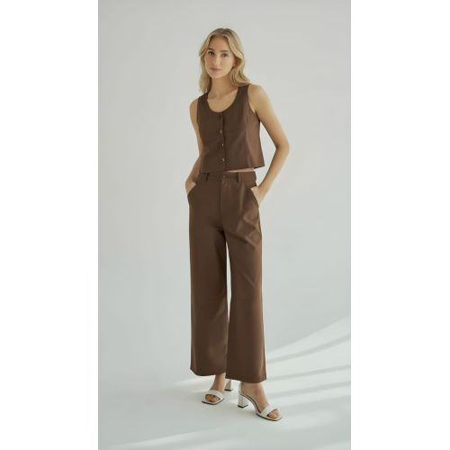 Wide Leg Pants Women Co-Ord Set
