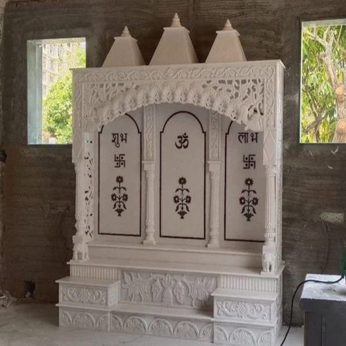 7 Feet White Marble Temple