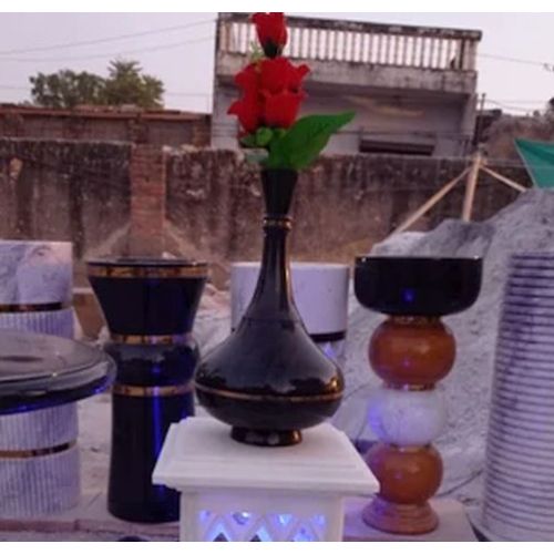 Black Marble Flower Pot