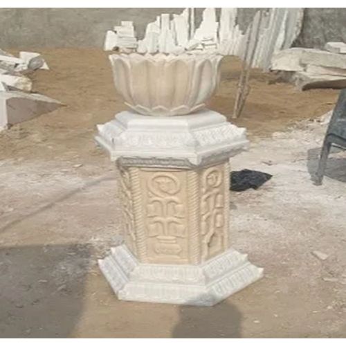 Marble Tulsi Pot