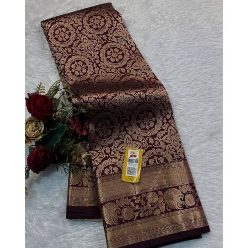 Jacquard Border Soft Lichi Silk Sarees