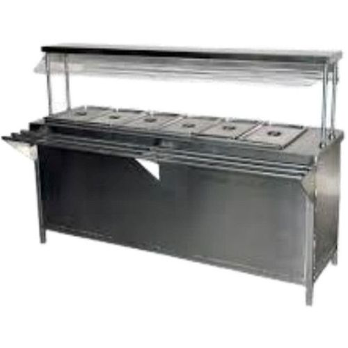 Stainless Steel Hot Bain Marie with Sneeze Guard