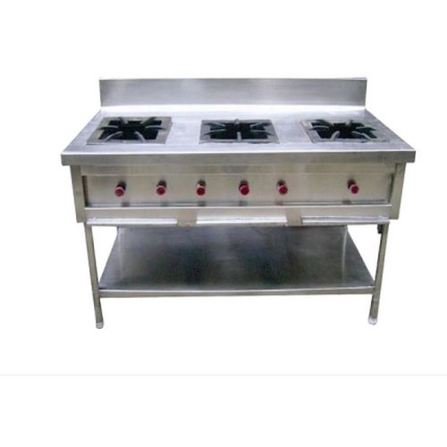 Three Burner Stainless Steel Gas Range