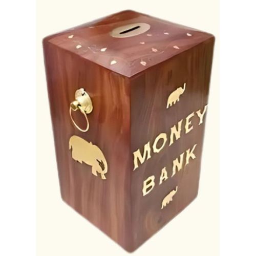 Decorative Wooden Money Bank