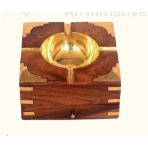 Decorative Wooden Square Ashtray