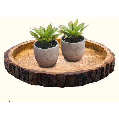 Natural Wooden Serving Tray