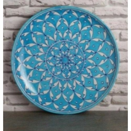 Sky Blue Pottery Mandala Display Plate