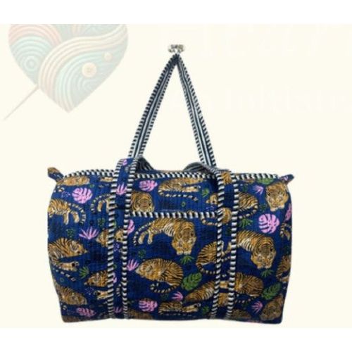 Tiger Print Travel Duffle Bag