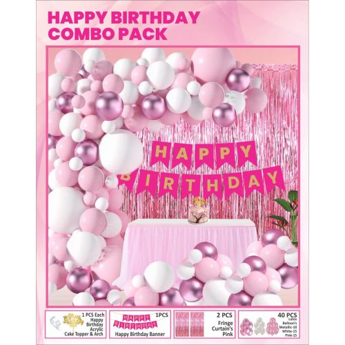 Premium KIT-BIRTHDAY Pink Decoration Combo Pack