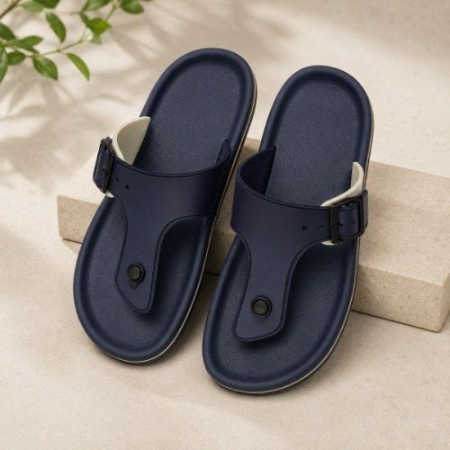 Mens Blue Comfort Flip Flop Slipper