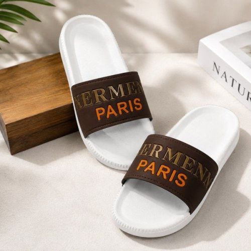 Mens White Casual EVA Slider