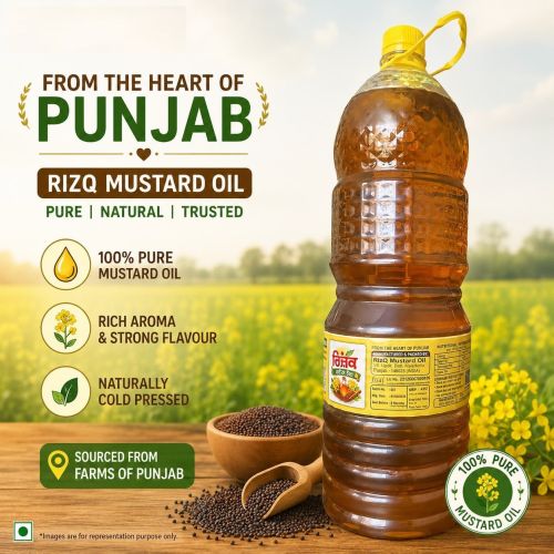 2 Litre Pure Cold Pressed Mustard Oil