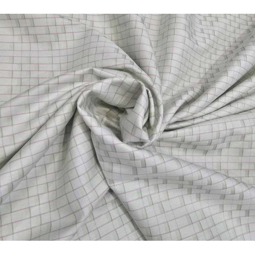 140 GSM Check Cotton Shirting Fabric