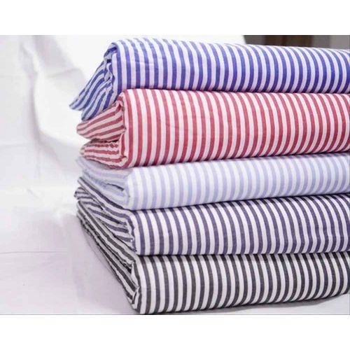 180 GSM Stripped Cotton Shirting Fabric