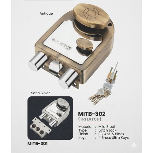 LNC-003 Premium Tri Latch Main Door Lock