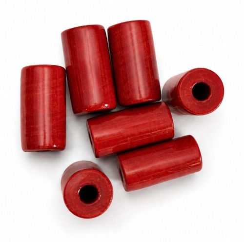 Pipe Red Glass Beads