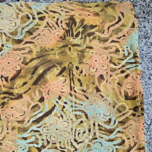 Multicolor Floral Printed Polyester Fabric