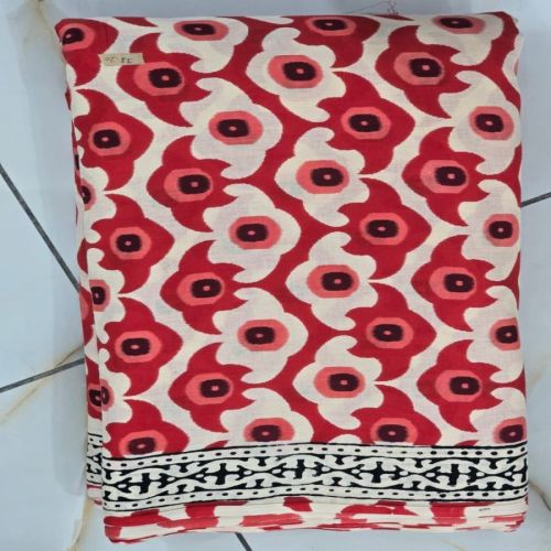 Red Floral Print Fabric