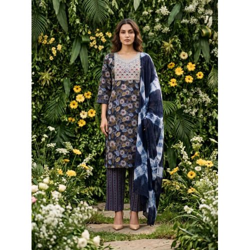 Popcorn Texture Kurti Set