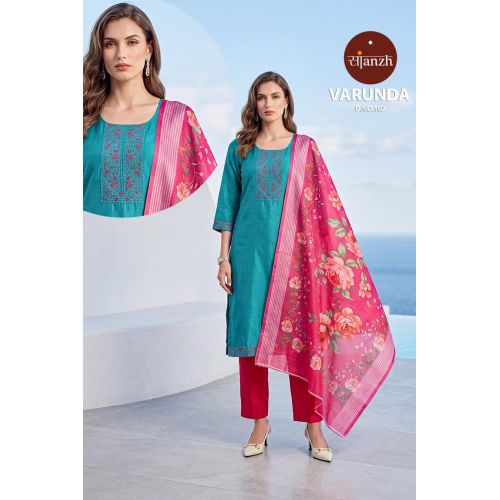 Premium Vertican Silk Kurti Set