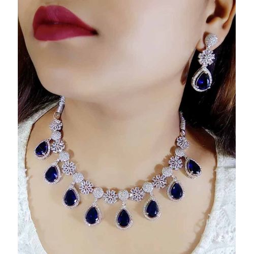 Cz Diamond Jewellery Set
