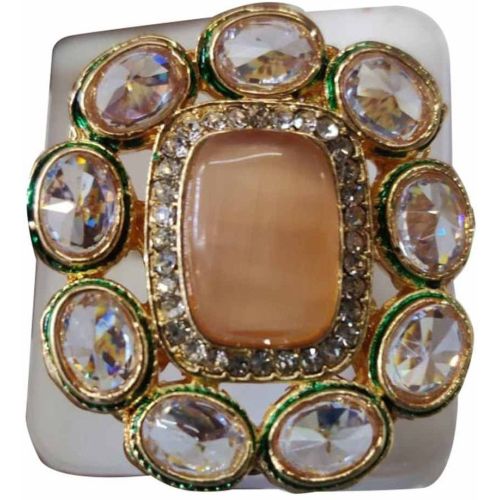 Ladies Wedding Wear Kundan Finger Ring