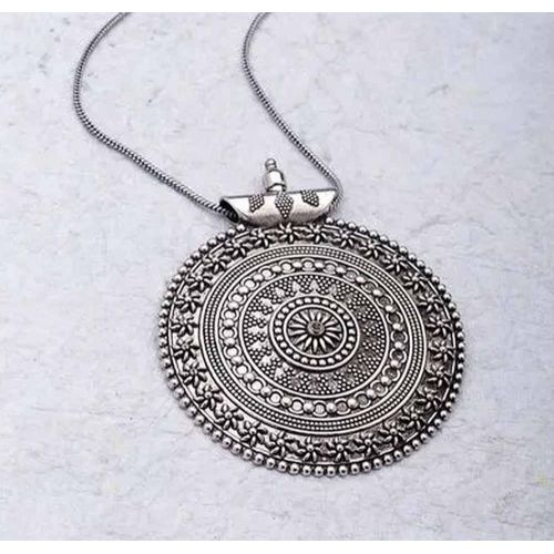 Oxidised Silver Chain Pendant