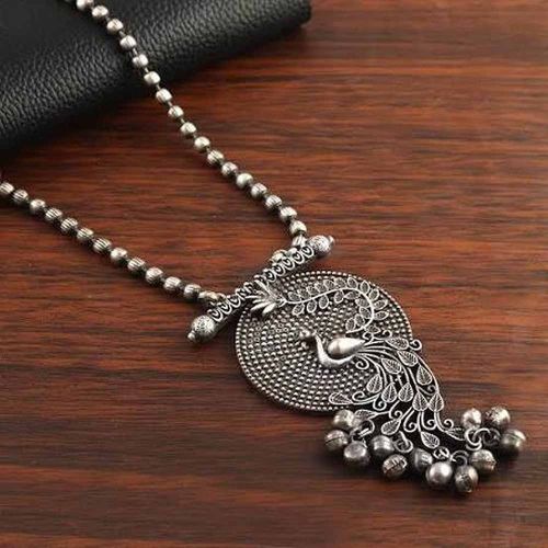 Oxidised Silver Pendant Set