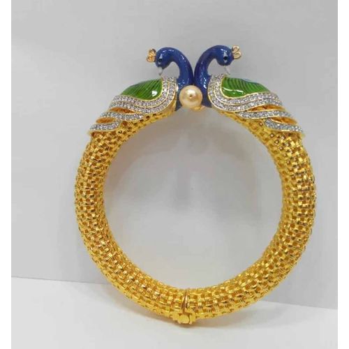 Peacock Design Kundan Bracelet