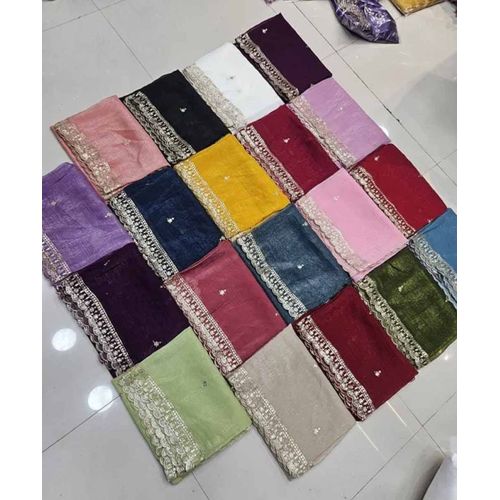 2.5m Silver Crunchy Silk Georgette Dupatta