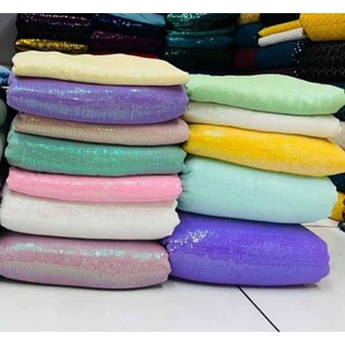 33 Inch Georgette Kichadi Sequins Embroidery Fabric