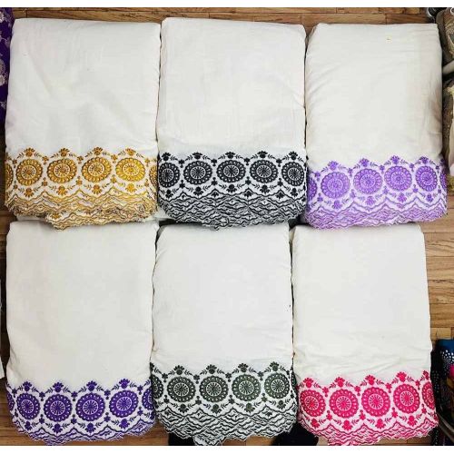 53 Inch Cora Cotton Daman Thread Embroidery Fabric