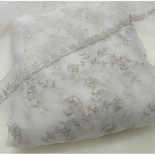 Banarasi Crush Tissue Semi Beats Devdas Sequins Zaal Embroidery Fabric