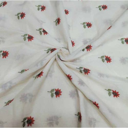 Cora Cotton Multi Thread Butta Embroidery Fabric