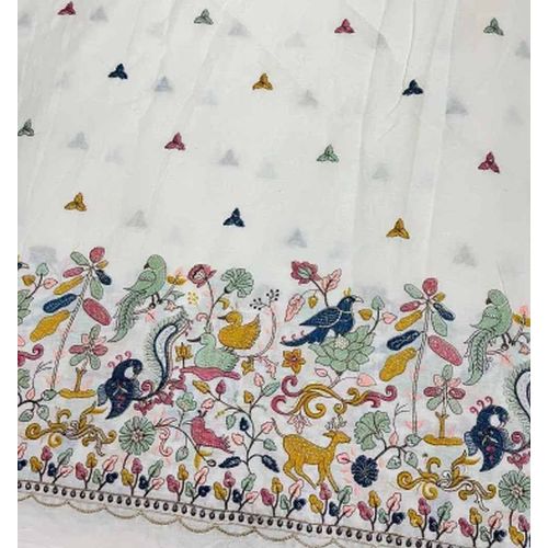 Cora Cotton Multi Thread Daman Embroidery Fabric