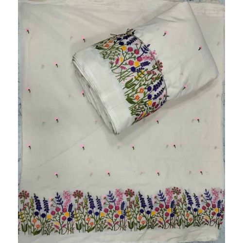 Cora Cotton Multi Thread Embroidery Fabric