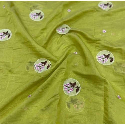 Designer Mul Chanderi Butta Embroidery Fabric