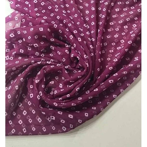 Faux Georgette Bandhani Print Fabric