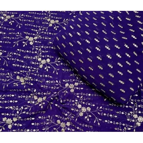 Faux Georgette Embroidered Fabric