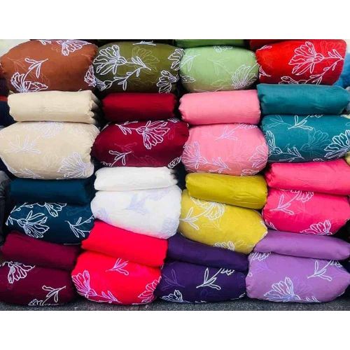 Floral Butta Mul Chanderi Embroidery Fabric