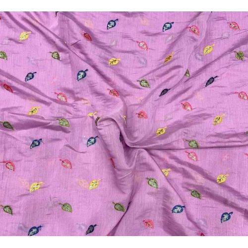 Mul Chanderi Multi Thread Butta Embroidery Fabric
