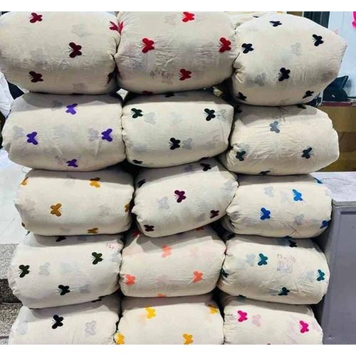 Multi Thread Embroidered Cora Cotton Fabric