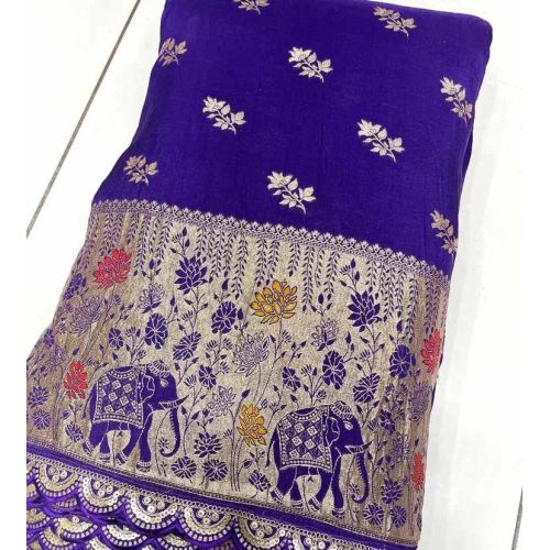 Pure Dola Silk Paithni Daman Fabric