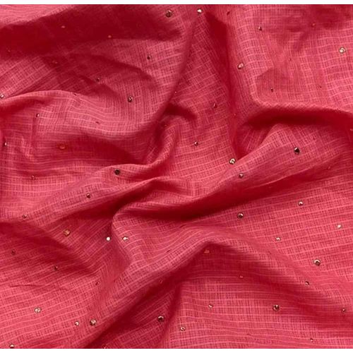 Pure Kota Cotton Mukesh Work Butti Fabric