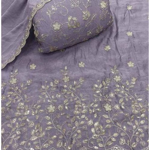 Rangoli Crush Daman Allover Dupatta Embroidery Fabric