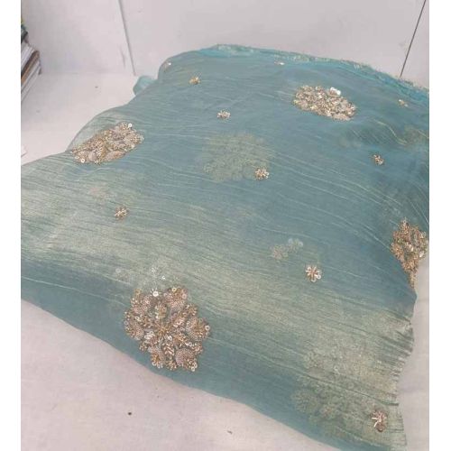Salsa Crush Bead Butta Embroidery Fabric