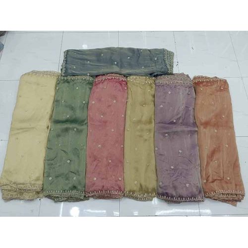 Salsa Silk Original Beads Cutdana Cutwork Embroidery Fabric