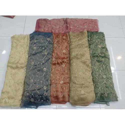 Salsa Silk Original Beats Cutdana Zaal Embroidery Fabric