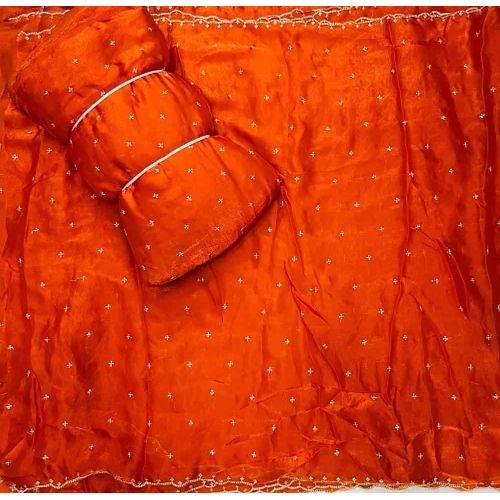 Sequins Butti Embroidered Silk Fabric